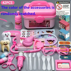 Kids Doctor Toy Set for Girls, Dentist Play Set, Realistic Nurse Stethoscope Dental Play Medical Tools, Interactive Pretend Playset for Children