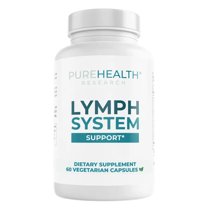PureHealth Research Lymph System Support - Natural Lymphatic Drainage, Flush Toxins, Reduce Swelling, Puffiness and Optimize Lymphatic Health