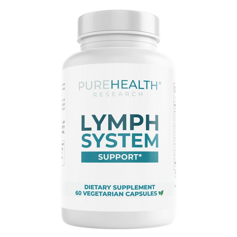 PureHealth Research Lymph System Support - Natural Lymphatic Drainage, Flush Toxins, Reduce Swelling, Puffiness and Optimize Lymphatic Health