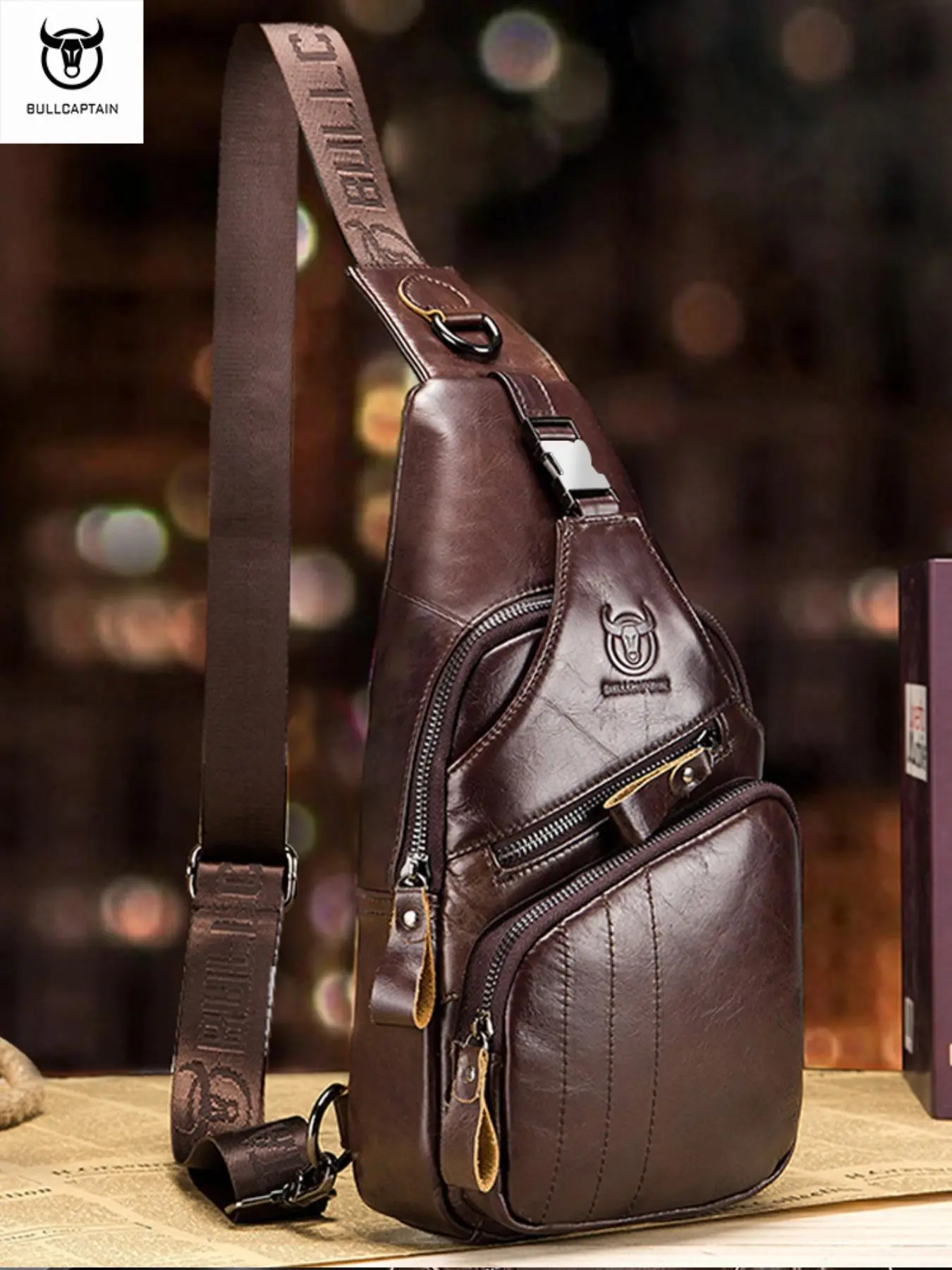 Men's Business Solid Color Zipper Waist Belt Bag, Fashion Casual Pu Leather Belt Bag for Daily Used, Casual Trendy Versatile High-quality Daily Commuting Bag,  Sling Bag, Waist Packs, Waist Bags, Bum Bag
