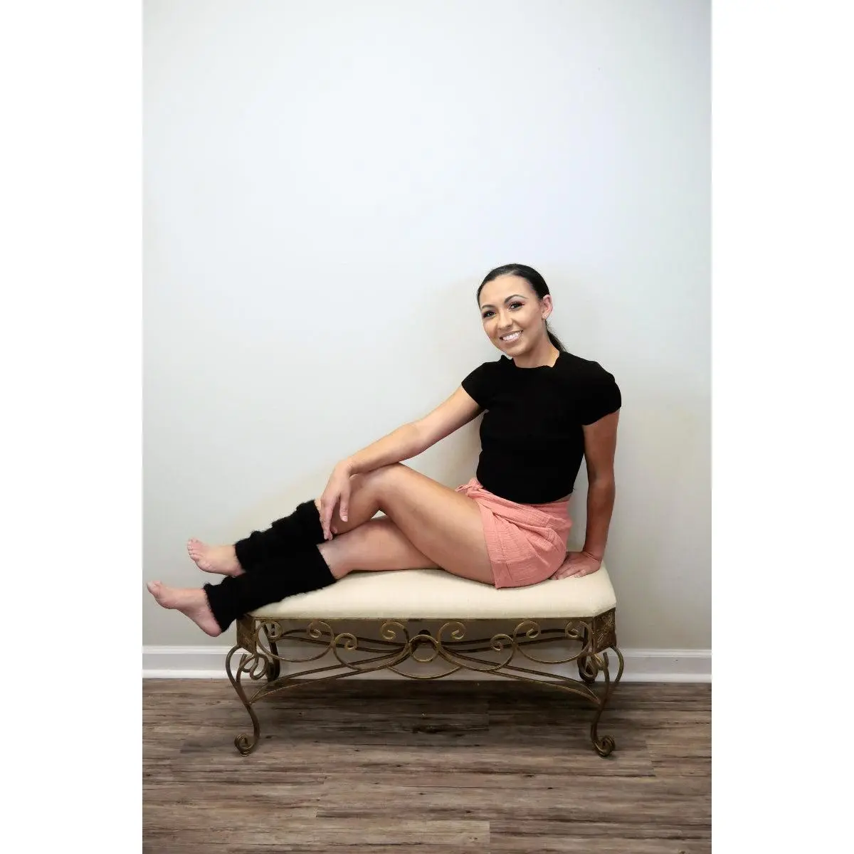 Lana Cotton Drawstring Shorts (Rose Dawn)
