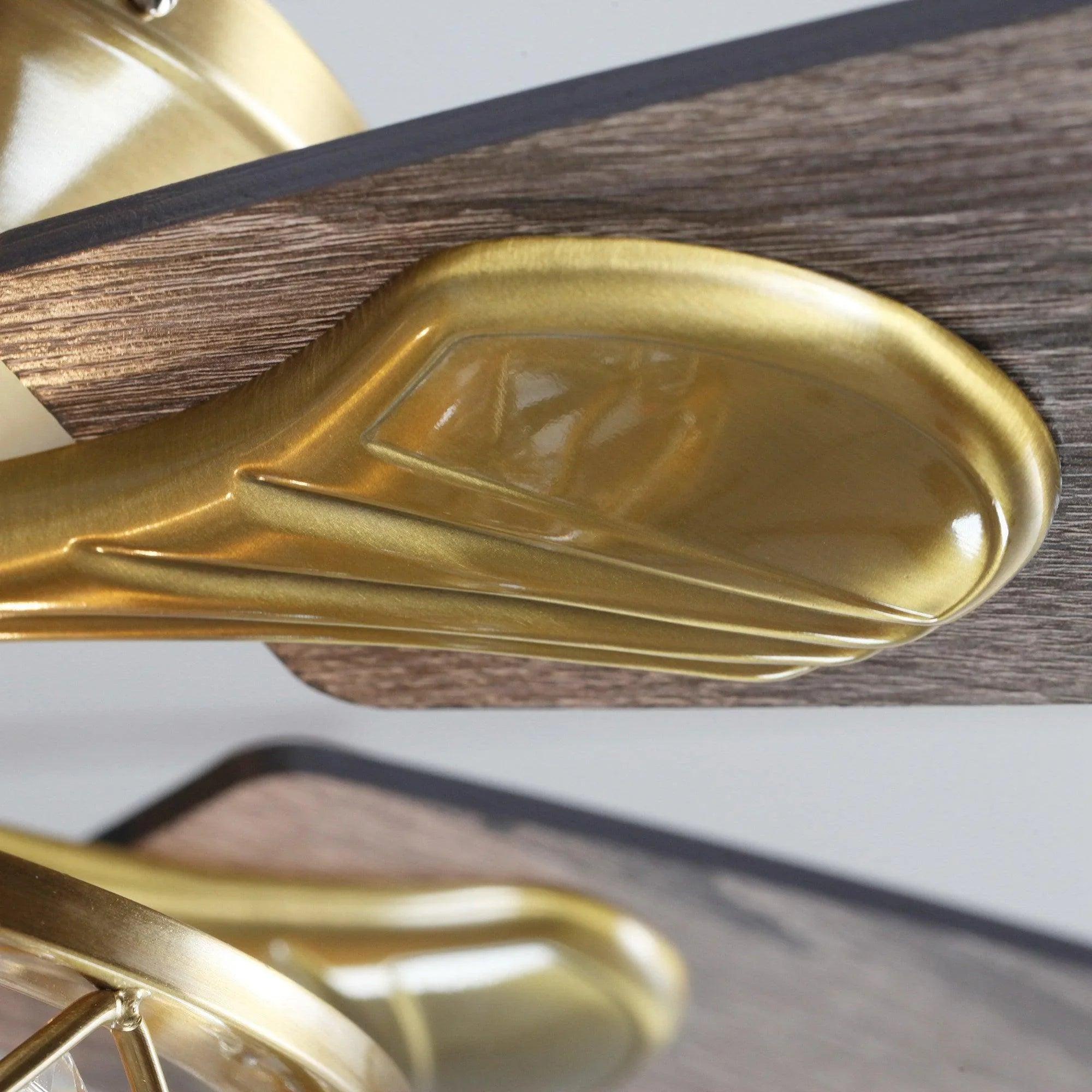 Luxurious 52-Inch Gold Ceiling Fan with Dimmable LED Light & Remote Control | Modern Elegant Home Decor