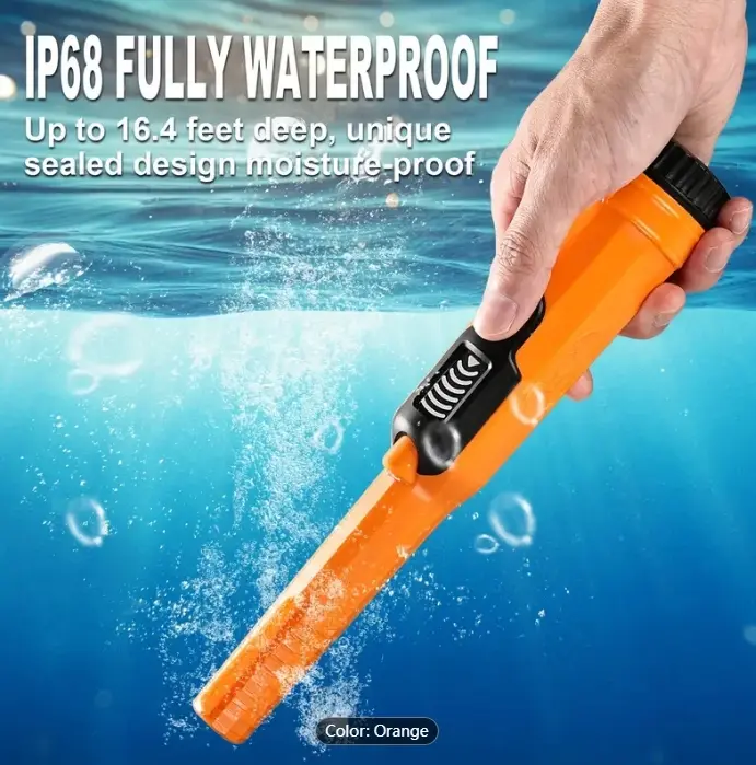 1 Set, Metal Detector Pinpointer-Fully Waterproof Professional Handheld Pin Pointer Wand, High Sensitivity Portable Lightweight 360° Search Treasure Pinpointing Finder Probe For Adults
