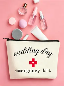 1-Piece Travel Makeup Bag & Wedding Day Emergency Kit | A Perfect Gift for Brides, Ideal for Bridal Showers | A Gift for Brides, Sisters, Best Friends, and as an Engagement Present