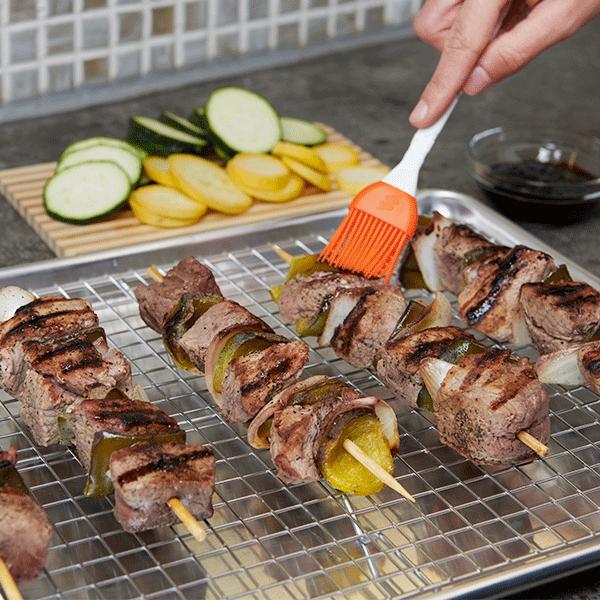 Checkered Chef Baking Sheet Pan and Cooling Rack - Half Sheet, 18" x 13" Aluminum Cookie Sheets and Stainless Steel Wire Rack for Baking