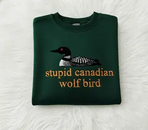 [MADE IN US] Embroidered Stupid Canadian Wolf Bird Shirt, Heated But Devote Movie Sweatshirt, Team Hollanov Unisex Tee, Movie Sweatshirt, Gift For Fan