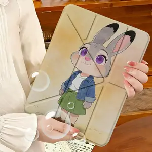 Triple Y-Shape iPad/tablet Case with Pen Holder, Original Design, Cute Rabbit Series, Lightweight & Elegant, Perfect for Work, Travel, Home