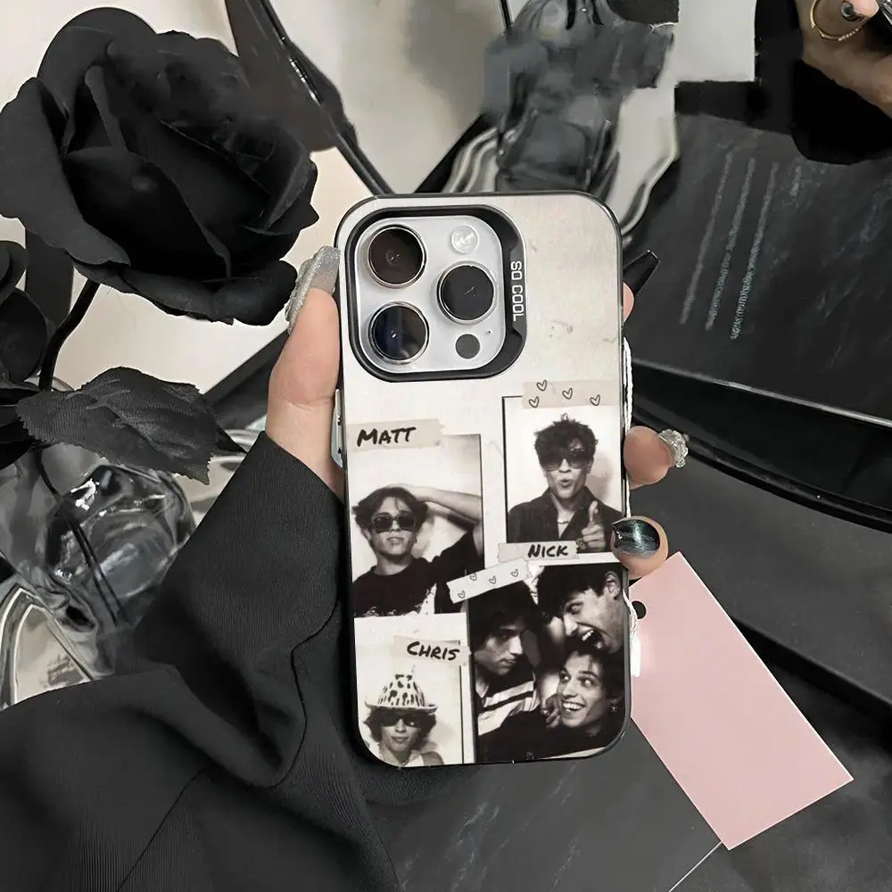 Sturniolo Triplets Tough Phone Case, Silver Matte Shockproof Hard Cover, Designed for iPhone 11-17 Pro Max/Plus & Samsung Galaxy S23-S25