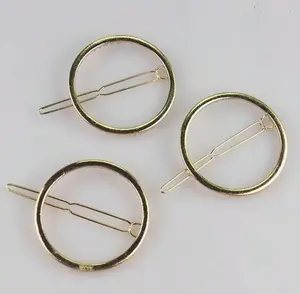 1 Piece Retro Simple Round Side Clip, Geometric Hair Clip, Top Clip Hair Accessories