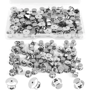 70 count Locking Pin Backs, Metal Pin Locks Locking Pin Keeper Clasp for Enamel Pins, Secure Pin Backings for Badge, Collectibles, Clothes Brooch Lapel ()