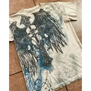 Y2k Affliction T-shirt New Harajuku Hip Hop Round Neck Oversized T Shirt Children's Tops Men Women Short Sleeved Goth Clothing