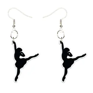 Ballet Ballerina Earrings Hypoallergenic Silver Plated Fishhooks Yazzle Dazzle Dance Slippers Tutu
