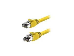 Nippon Labs 60CAT8-3-24YW-10P 3 ft. Cat 8 Yellow 2GHz, 40G, 24AWG, S/FTP - Shielded Latest 40Gbps 2000Mhz SFTP Patch Cord, Heavy Duty High Speed Cat 8 LAN Network RJ45 Cable - in Wall, Outdoor for Router, Modem, Gaming etc. - 10 Packs
