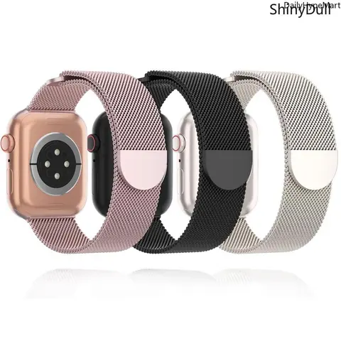 3-Pack Stainless Steel Magnetic Smart Watch Straps - Glamorous, Baroque, Basic, Business, Funky Romantic Street Metal Straps (38-49mm) Compatible with Series 4-11 SE Ultra/Ultra 3, Back to School Outfits