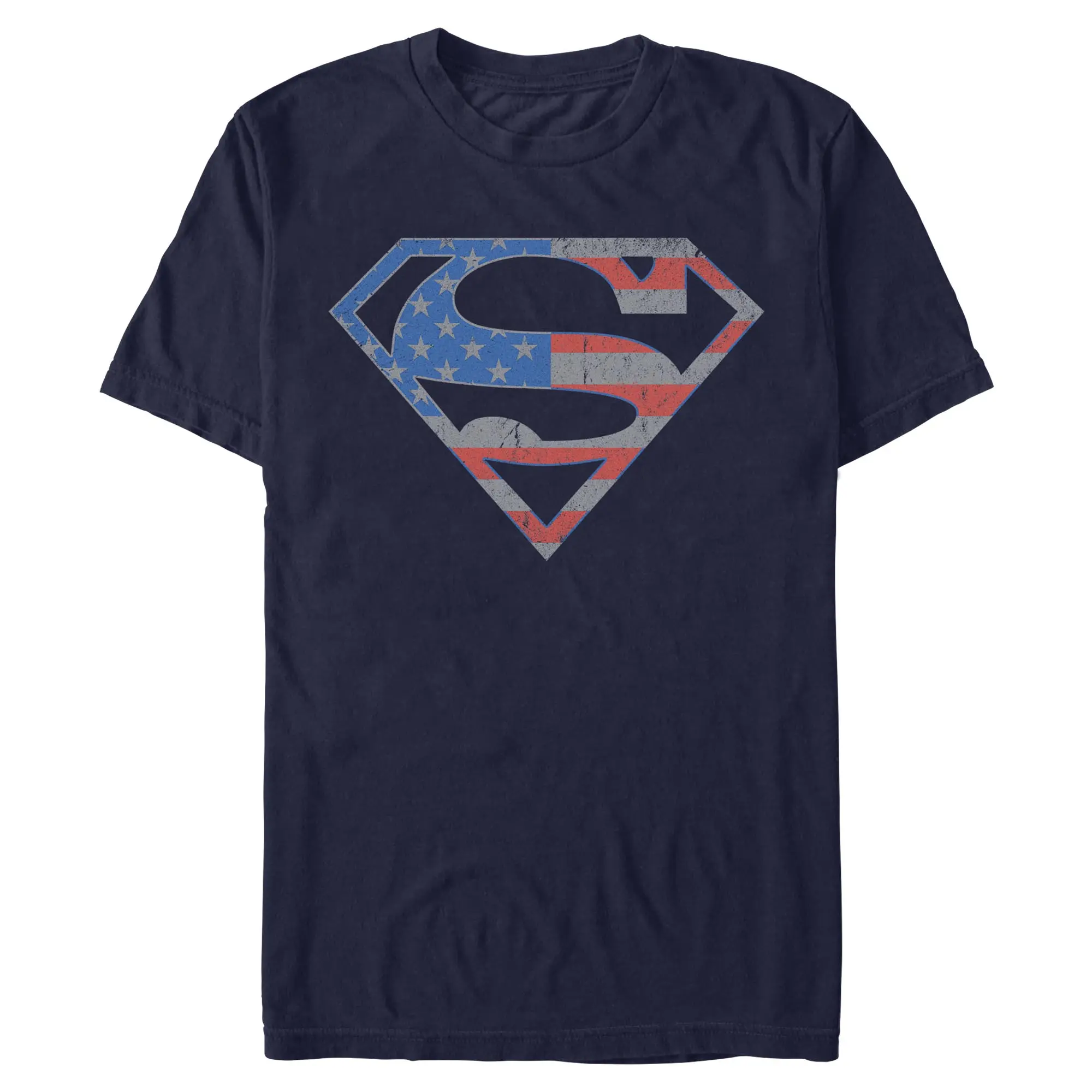 Superman Stars and Stripes S Shield Mens T Shirt