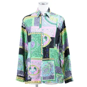 Pre-owned VERSACE Silk Small Leather Goods HERITAGE FIT 100% Shirt