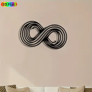 1pc Infinity Symbol Metal Wall Art, Stylish Infinity Statue Mural, Ideal Gift for New Year, Valentine's Day, Infinity Decor Enthusiasts,   Perfect for Bedroom Wall & Garden Fence, Unique Modern Home Accent