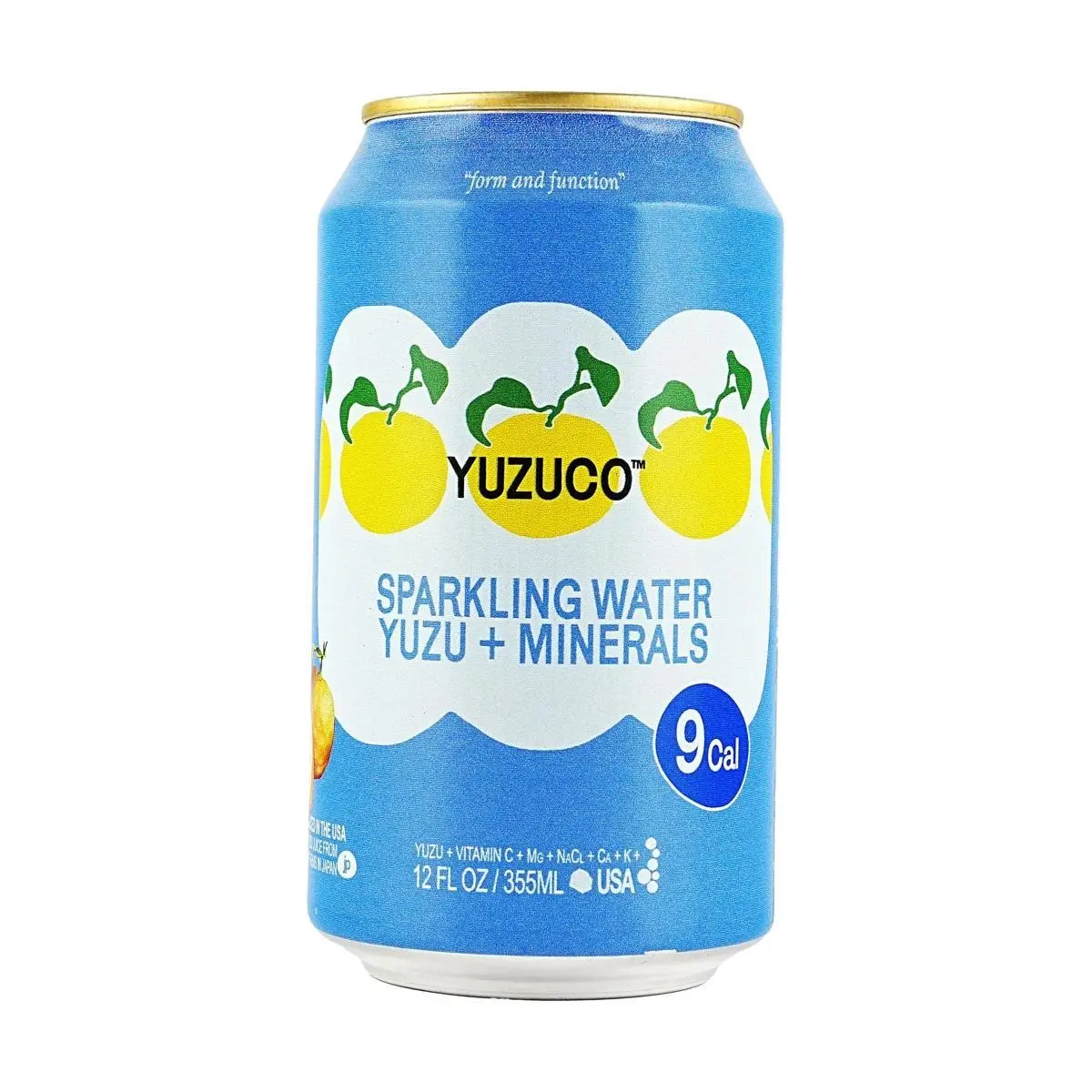 YUZUCO Japanese Sparkling Water, 355ml Cans - Refreshing Yuzu Flavor, Zero Fat, Low Calorie Hydration