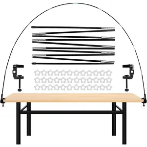 12ft Balloon Arch Stand Kit for Different Table Sizes Backdrop Decoration Tool,High Strength Fiber Pole for DIY Wedding Birthday Baby Shower Kids Decorations