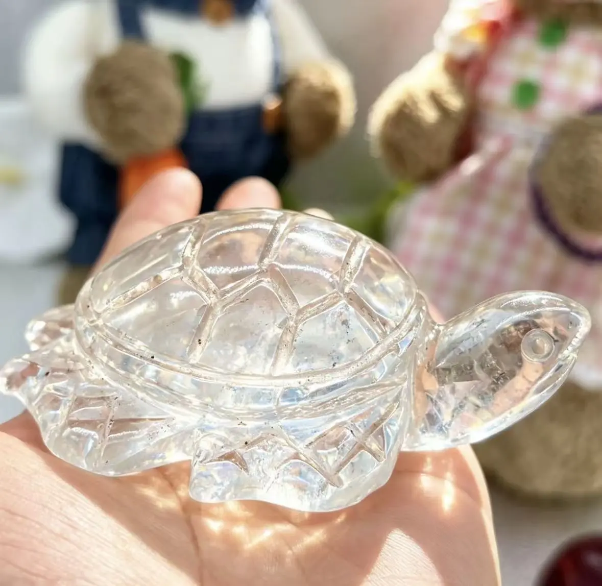 clear quartz sea turtle carving crystal shape crystal turtle