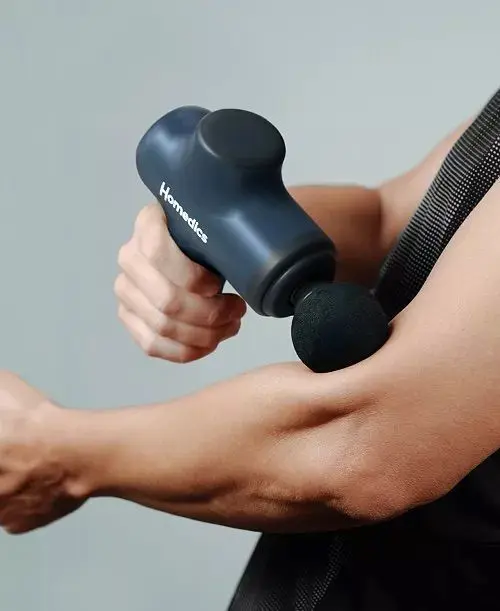 homedics portable full body vibration massage gun Homedics Rebound Essential Percussion Massage Gun with 4 attachments