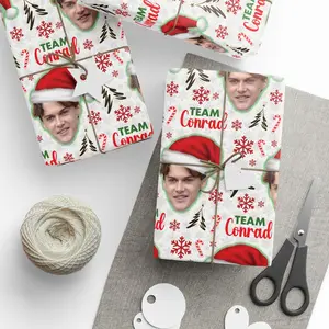 Team Conrad Christmas Wrapping Paper, Conrad Fisher, Jeremiah, Christopher Briney, The Summer I Turned Pretty, TSITP, Cute Holiday Gift Wrap