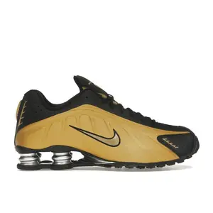 Nike Women's Shox R4 Black Metallic Gold, from StockX
