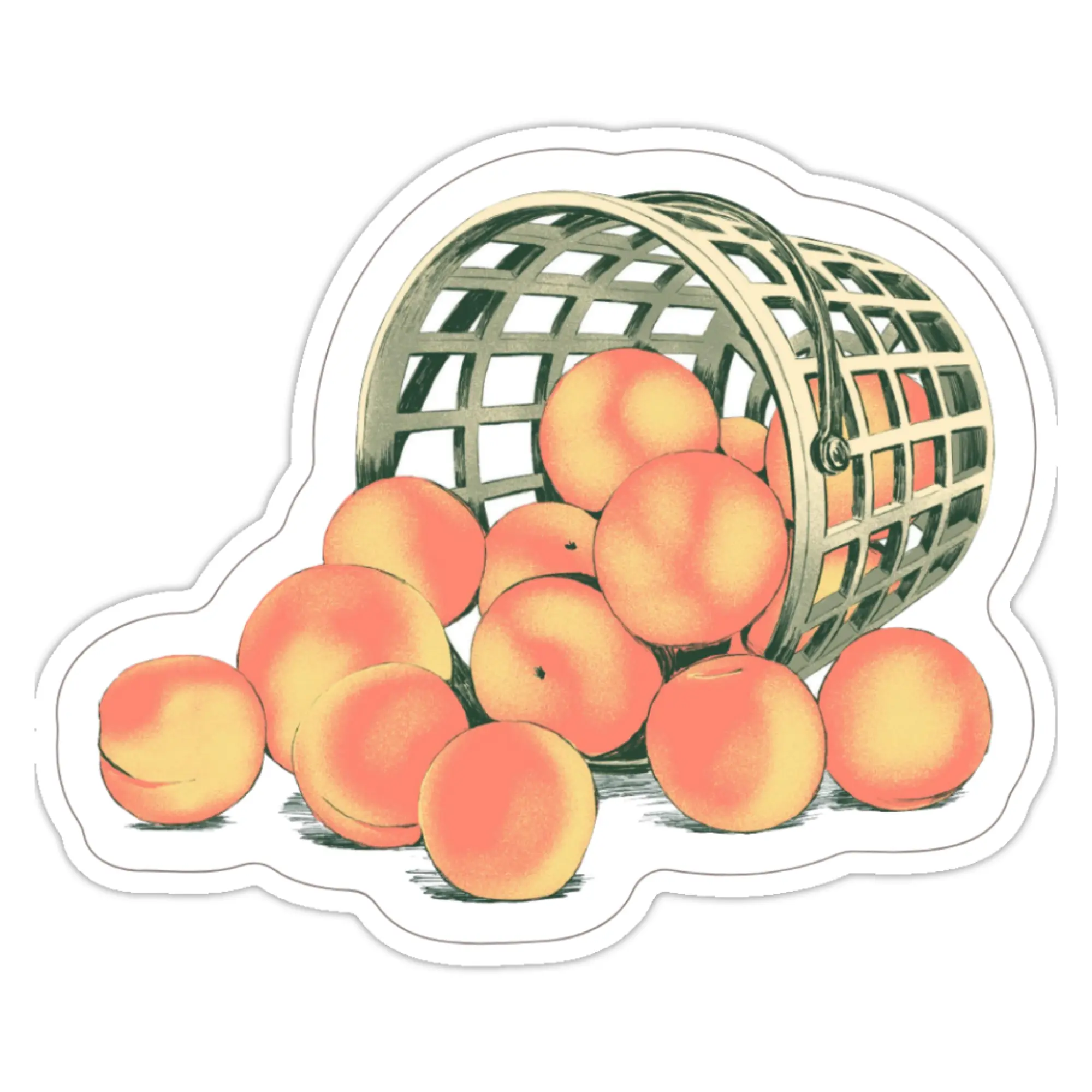 Peach Range Bucket Logo Sticker | Georgia Golf Company