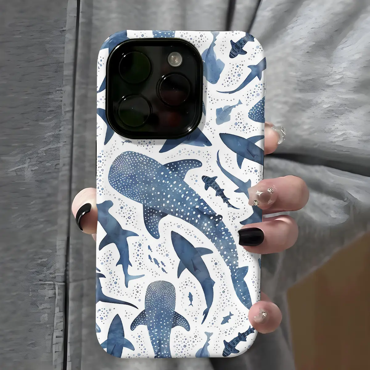 Ocean Sea Vibe Whaleshark Phone Case, Shockproof Rugged Cover Dual Layer Soft TPU Hard Bumper Hard Shell for iPhone 11 12 13 14 15 16 Pro Max Plus Y2K