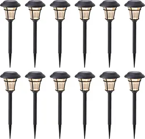 MAGGIFT Multi-Pack Solar Pathway Lights: Waterproof Warm White Outdoor Garden & Driveway Lighting