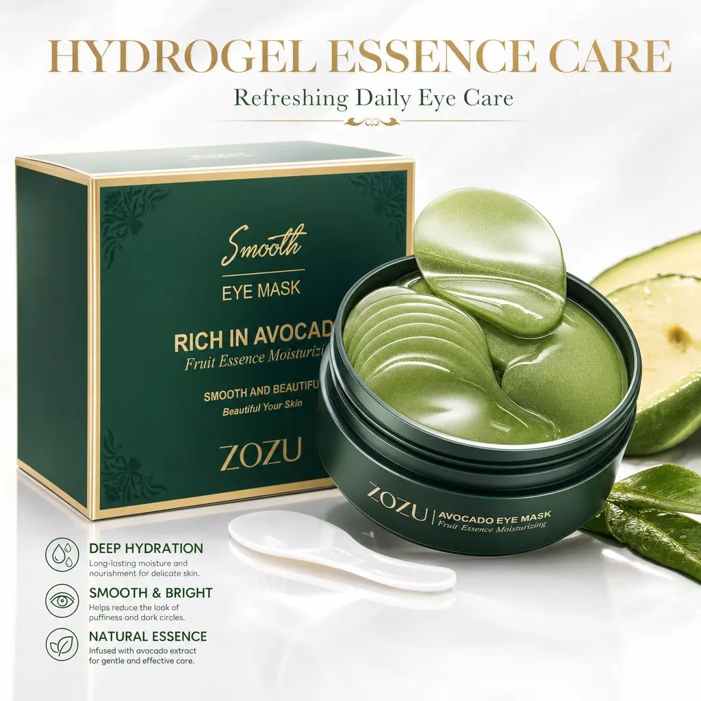 New Upgraded Cooling Eye Patches for Puffiness | Hydrogel Under-Eye Masks with Avocado Extract | Refreshes & Hydrates