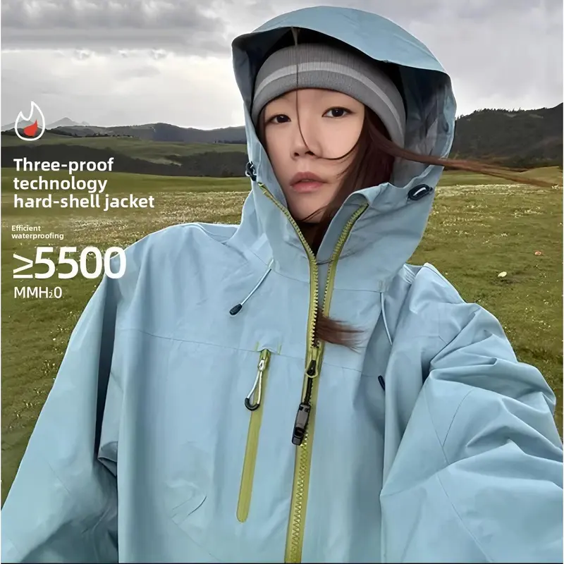 Popular jacket men's and women's same three-in-one outdoor functional windproof waterproof jacket mountaineering suit