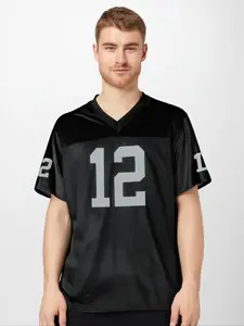 Men's Summer Short Sleeve Rugby Loose Breathable Thin Embroidered Letter Number 12 Shirt, Casual Sports Top for Men, Fitness Shirt