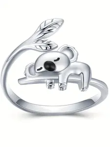 New Fashionable Cute Kangaroo Leaf Ring, Stylish Jewelry Accessory, Perfect for Daily Wear, Unique Design, Ideal Gift Idea