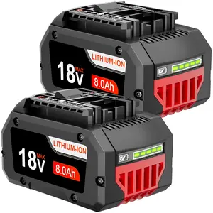 New 2 Pack 8.0Ah For Bosch 18V Li-Ion Battery BAT620 BAT609 GBA 3165140791649
