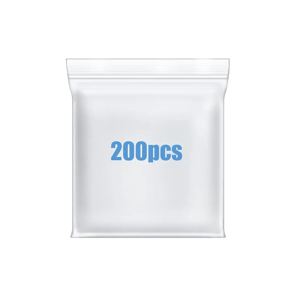 200 count 2" x 2" Small Clear Reclosable Plasitc Bags Zip Poly Lock Bag Thick Resealable  Earrings  Bag