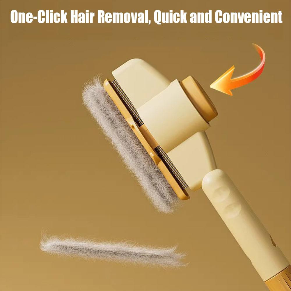 Automatic Cleaning Pet Flea Comb, 1 Count Pet Grooming Brush, Pet Hair Removal Comb, Dog & Cat Grooming Supplies, Dog & Cat Accessories