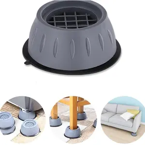 4 Piece Washing Machine Feet Pads, Anti-Vibration Rubber Mats, Noise Reduction, Suitable for Various Furniture