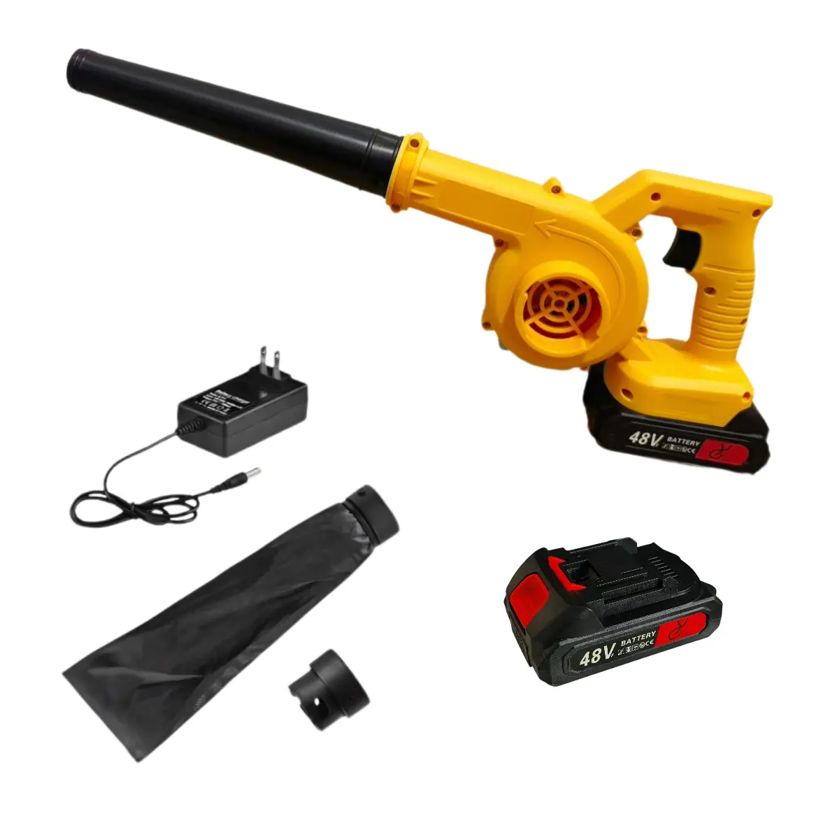 Cordless Portable Handheld Leaf Blower - 2-in-1 Lightweight Garden Tool Kit with Battery and Charger, Handheld Grip, for Leaves/Dust, Outdoor Patio Debris Clearing