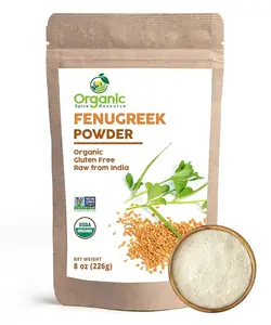 Organic Fenugreek Powder 8 oz (226g) – USDA Organic, Non-GMO, 100% Raw & Natural