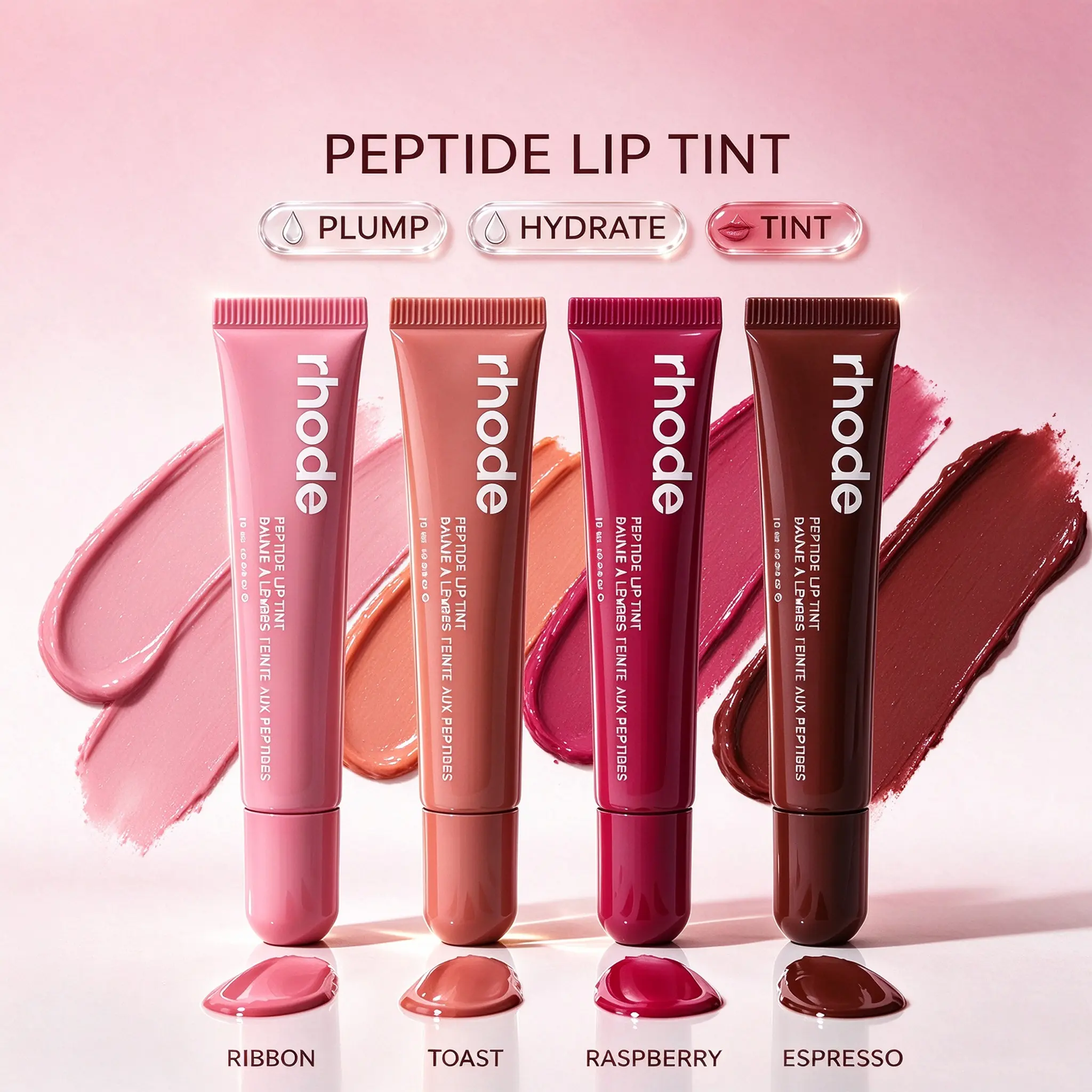 Rhode Peptide Lip Tint, Hydrating Plumping Lip Gloss Tint, Long Lasting Moisturizing Lip Color with Glossy Finish, Multiple Shades Available
