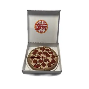 Cute pizza handmade sculpture in pizza box