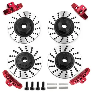 TRAXXAS 1/10 4-TEC DRIFT RC Part - Aluminum Brake Disc + Caliper Fit FORD MUSTANG, Realistic Design, Hot Sale on TK
