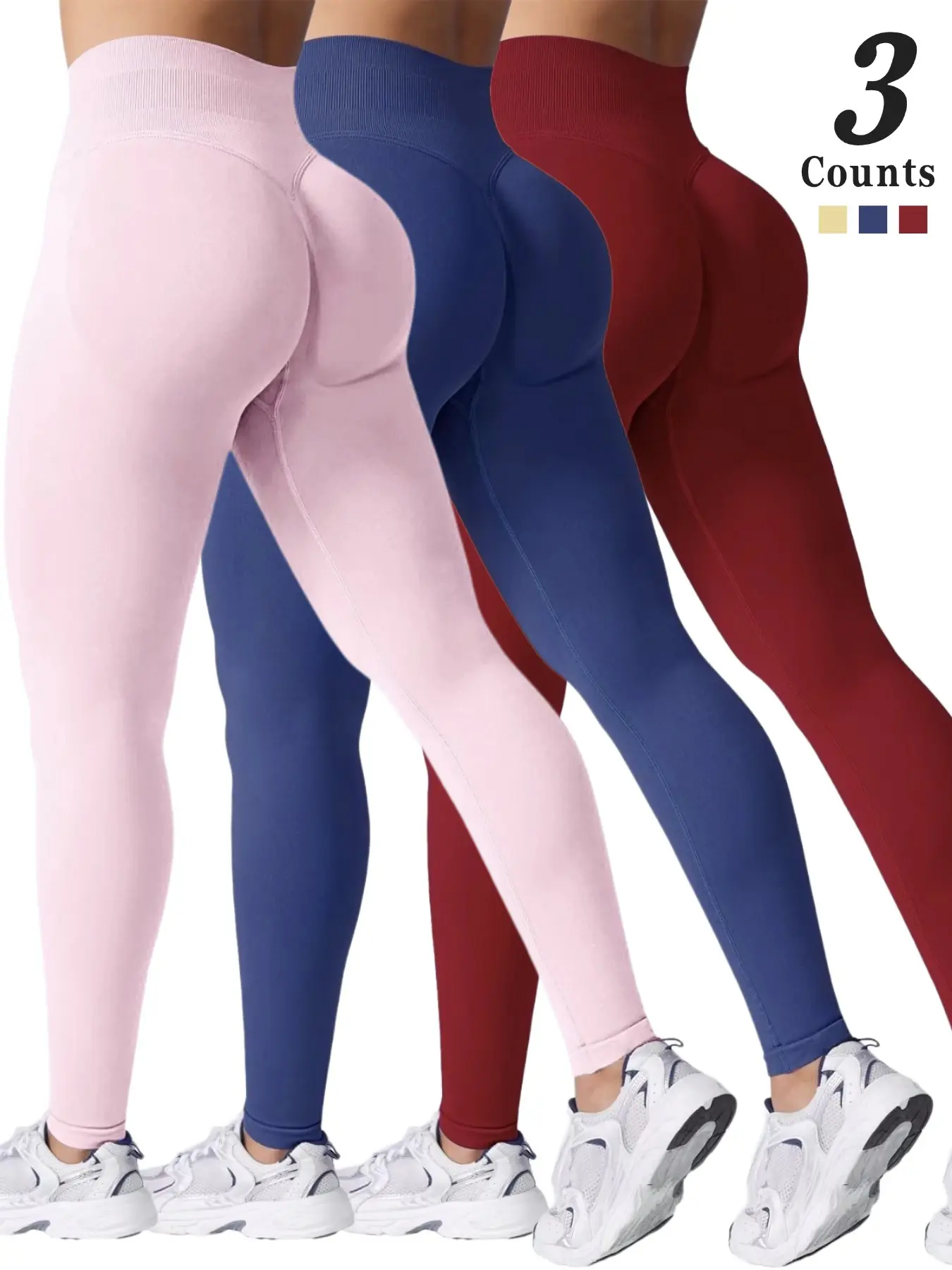 Women's High-Waisted Butt-Lifting Yoga Pants, Gym Workout Compression Leggings, Breathable Quick-Dry Sports Tight Fit, High Stretch Leggings, Breathable Activewear Bottoms, Gym Sportswear Bottoms