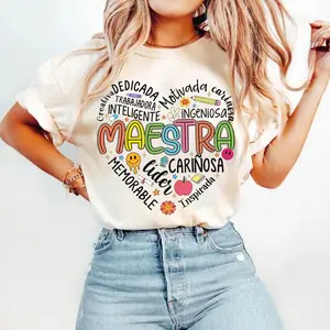 Retro Maestra Word Shirt , Teacher Life , Teach Love Inspire, Spanish Teacher, Back To School, Teacher Appreciation Gift, Maestra School