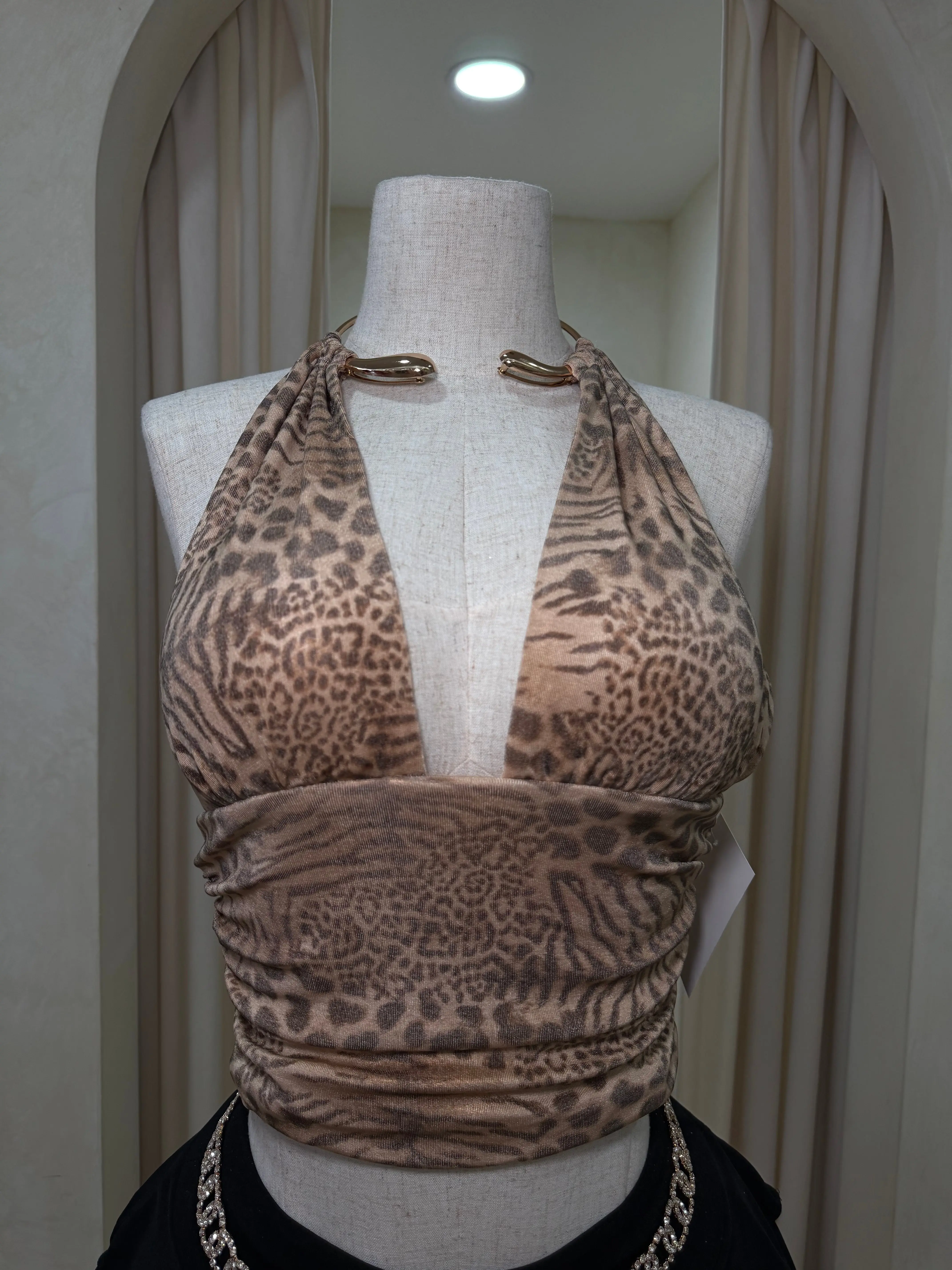 Baddie cheetah top