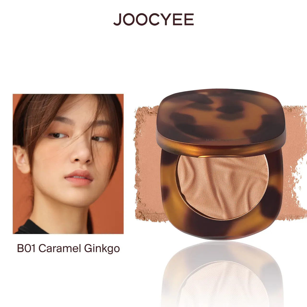 JOOCYEE Tortoise Shell Matte Powder Blush, Color Correcting Pressed Powder for a Natural Flush, Highly Pigmented & Smooth Formula for All Skin Types, 3.5g, Single Item, Cosmetic, Compact, Makeup, Any, Gel campingessentials, Color Correction