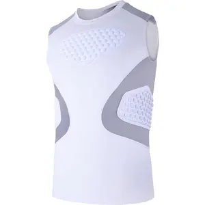 Youth Baseball Chest Protector Padded Compression Shirt Softball Football Lacrosse Rib Heart Sternum Guard