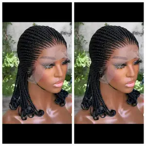 Black 360 full lace Braided Wig 013 - Luxury Braided Wig Style with Easy Styling & Comfortable Design for a Distinctive Look