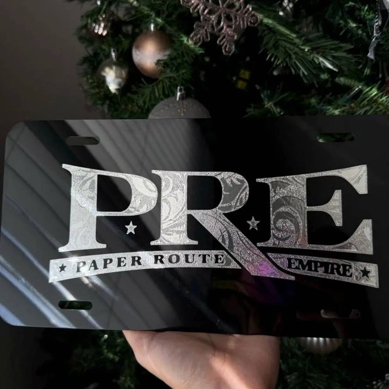 PRE License Plate in Black/White, Truck Car tags